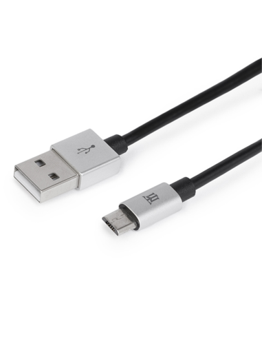 CABLE MAILLON PREMIUM MICRO USB 2.4 ALUMINIO PLATEADO 1M