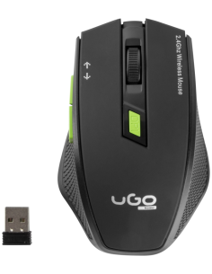 RATON UGO MY-03 1800DPI OPTICAL BLACK RF INALAMBRICO PILAS