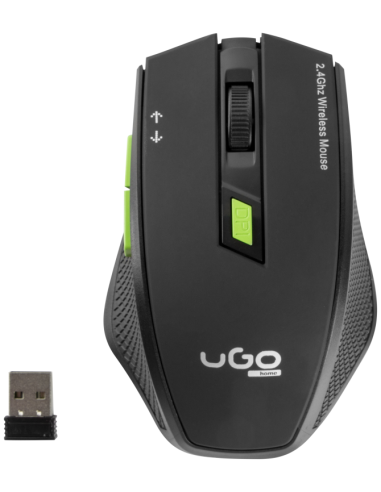 RATON UGO MY-03 1800DPI OPTICAL BLACK RF INALAMBRICO PILAS