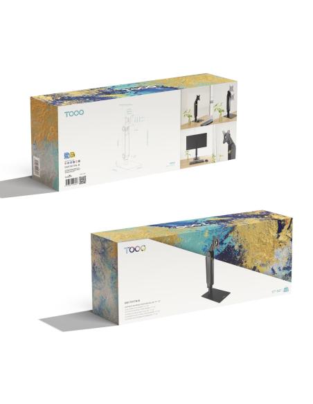 SOPORTE DE MESA MONITORTV GIRA INCLIN 17-32 NEGRO TOOQ DB1741TN-B