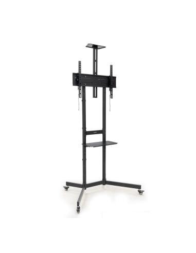 SOPORTE DE SUELO CON RUEDA TV 37-70 CON BANDEJA 400X230 TOOQ NEGRO FS1151M-B
