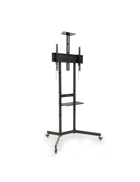 SOPORTE DE SUELO CON RUEDA TV 37-70 CON BANDEJA 400X230 TOOQ NEGRO FS1151M-B