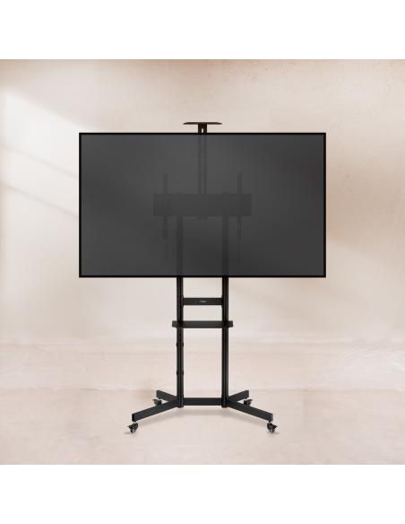 SOPORTE DE SUELO CON RUEDA TV 37-70 CON BANDEJA 400X230 TOOQ NEGRO FS1151M-B