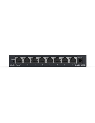 RUIJIE REYEE RG-ES108GD 8-PORT 10/100/1000 MBPS DESKTOP SWITCH METAL CASE