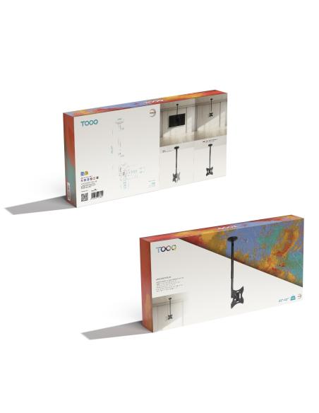 SOPORTE TECHO MONITORTV 23-42 GIRATORIO INCLINA EXTEN NEGRO TOOQ LPCE2301TSLI-B