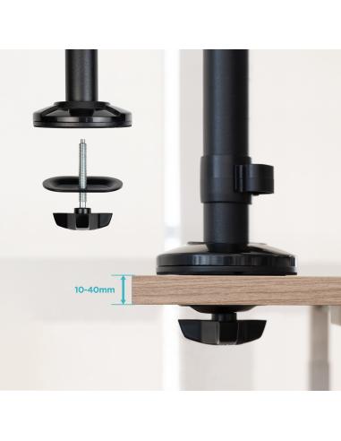 SOPORTE MESA PEANA GIR INCL MONITOR 9KG 17-32 4 BRAZOS NEGRO TOOQ TQPM0003