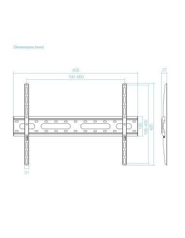 SOPORTE PARED MONITORTV 37-80 MAX 45KG NEGRO TOOQ LP1082F-B