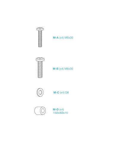 SOPORTE PARED MONITORTV 37-80 MAX 45KG NEGRO TOOQ LP1082F-B