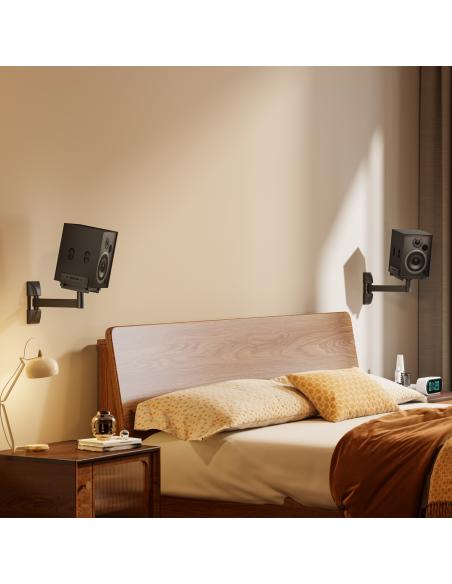 SOPORTE PARED GIRATORIO E INCLINABLE PARA ALTAVOCES NEGRO AISENS SPK05U-421