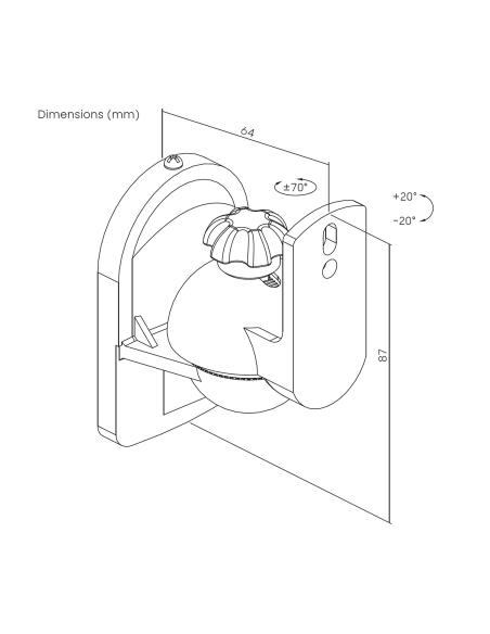 SOPORTE PARED GIRATORIO E INCLINABLE PARA ALTAVOCES NEGRO AISENS SPK06U-423