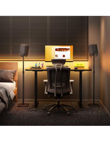 SOPORTE SUELO GIRATORIO E INCLINABLE PARA ALTAVOCES NEGRO AISENS SPK09U-429