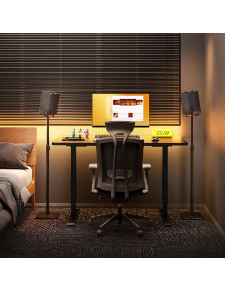 SOPORTE SUELO GIRATORIO E INCLINABLE PARA ALTAVOCES NEGRO AISENS SPK09U-429