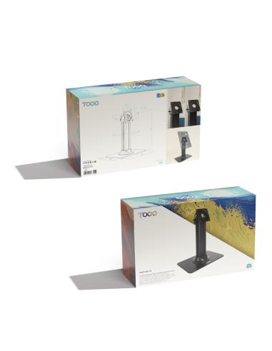 SOPORTE MESA PEANA GIR INCL MONITOR 3KG ORG.CABLES NEGRO TOOQ TQATC2601-B